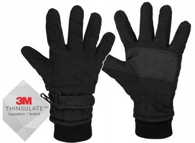 Rękawice rękawiczki zimowe grube ciepłe Mil-Tec Thinsulate Czarne L