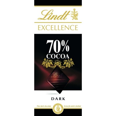 Lindt excellence czekolada gorzka 70% kakao 100g