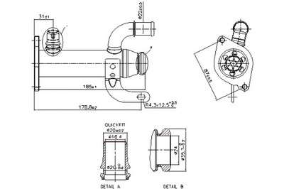 NISSENS RADUADOR GASES DE ESCAPE VOLVO C30 C70 II S40 II S80 II V50 V70 3  