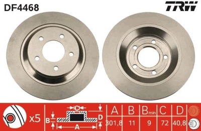 TRW DF4468 DISCO DE FRENADO  