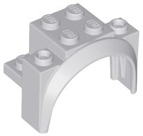 1x [New] LEGO 18974 Light Bluish Gray Vehicle, Mudguard 4 x 2 1/2 x 2 1/3 w