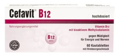 CEFAVIT B12 60 tabletek metylokobalamina witamina b12