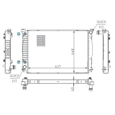 CHLODNICA, SISTEMA DE REFRIGERACIÓN DEL MOTOR HART 643 019  