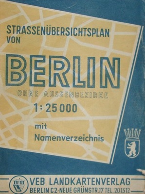 STRASSENUBERSICHTSPLAN VON BERLIN