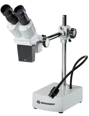 Mikroskop przemysłowy stereo gęsia szyja 10x-20x Bresser Biorit ICD CS LED