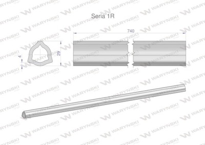 ТРУБА ВНУТРЕННЯЯ SERIA 1R DO ВАЛА 860 PRZEGUBOWO-TELESKOPOWEGO 29X4 MM 740