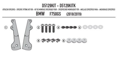 KAPPA КРЕПЛЕНИЕ СТЕКЛА KD5127S, KD5127ST ТАКЖЕ KAF5127 BMW F 750GS (18)