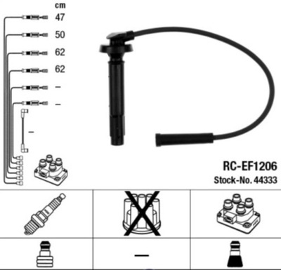 ПРОВОДА ЗАЖИГАНИЯ NGK RC-EF1206 44333 IMPREZA