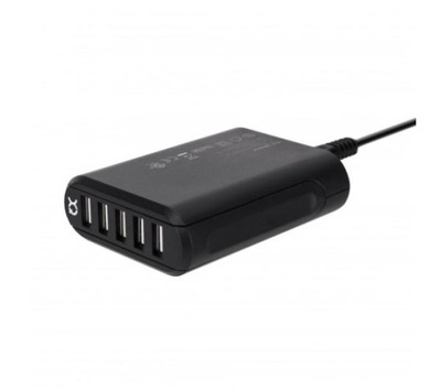 XQISIT ŁADOWARKA SIECIOWA TRAVEL CHARGER 8A 5xUSB + KABEL