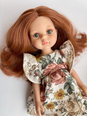 Bawełniana sukienka - Letnie kwiatuszki- ubranko dla lalki