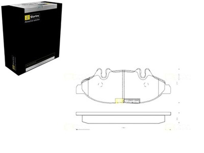 КОМПЛЕКТ КОЛОДОК ТОРМОЗНЫХ STARLINE 181675 211090