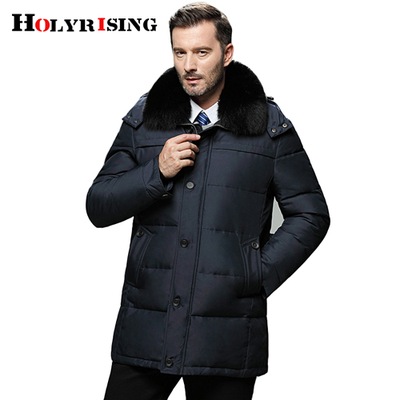 Płaszcz ciepły Holyrising018 zima grube kaptur wol