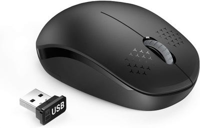 seenda Mysz bezprzewodowa, USB 2,4 G, czarna