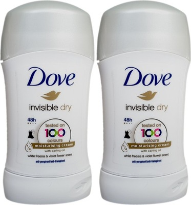 Dove Invisible Dry Antyperspirant w sztyfcie2x40ml