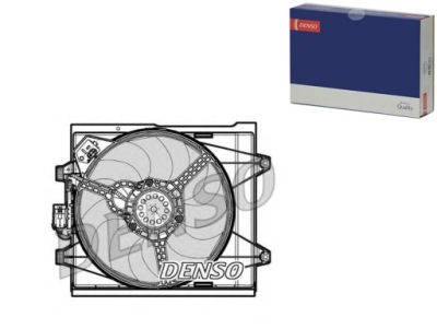 Dender09048 вентилятор радиатора с корпус fiat фото №1