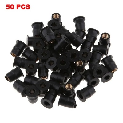 50PCS MOTOCIKLAS M5 METRIC RUBBER WELL NUTS WINDSCREEN FAIRING COWL ~15261 