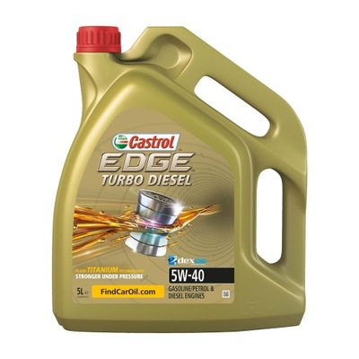 SYNTETYCZNY OLEJ CASTROL EDGE TITANIUM TURBO DIESEL POMPOWTRYSK 5W40 5L
