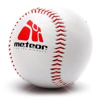 Baseballová lopta Meteor v bielej farbe