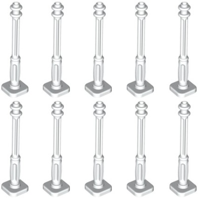 LEGO Latarnia Lampa Słup Kolumna Biały 6014274 11062 - 10szt