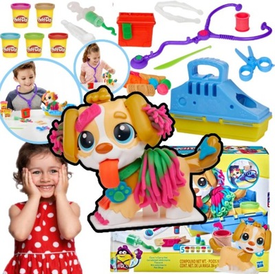 PLAY DOH CIASTOLINA WETERYNARZ PIESEK SZCZENIAK XL