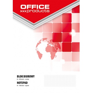 Blok biurowy OFFICE PRODUCTS, A4 w kratkę 100 kart