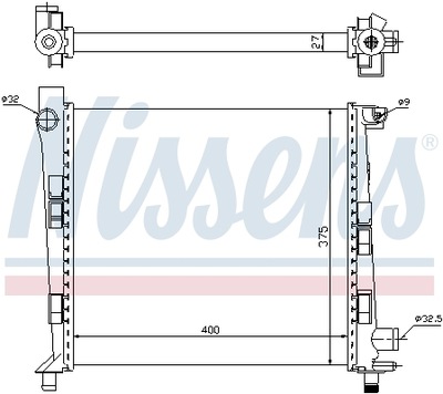 RADUADOR SISTEMA DE REFRIGERACIÓN DEL MOTOR 62546  