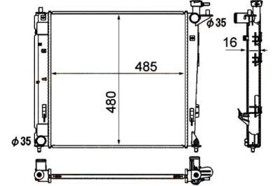 Hella радиатор wody hyundai ix35 2.0 crdi lm. el фото №1
