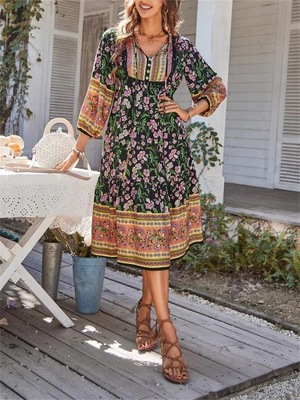 Sukienka letnia Boho Vintage L