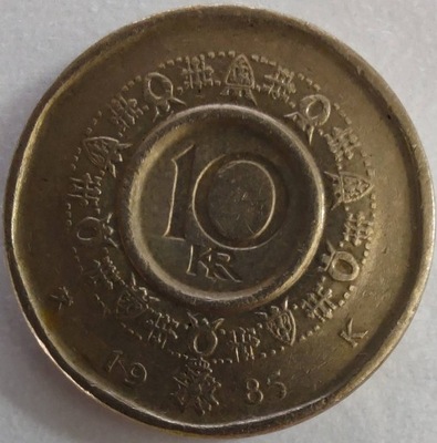 1390c - Norwegia 10 koron, 1985