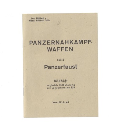 Panzerfaust instrukcja Panzernahkampf Waffen