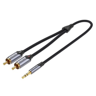 VENTION Kabel Jack 3,5mm - 2x RCA w oplocie - 2m