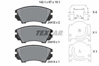 TEXTAR 2441201 PADS BRAKE  