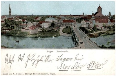 Żagań Sagan Totalansicht 1905-1908