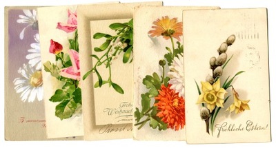 K) 5 x pocztówki z przed wojny