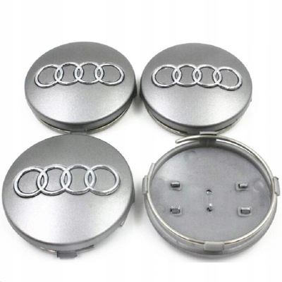 TAPACUBOS TAPA KAPSEL AL LLANTAS AUDI 60MM 4 PIEZAS  