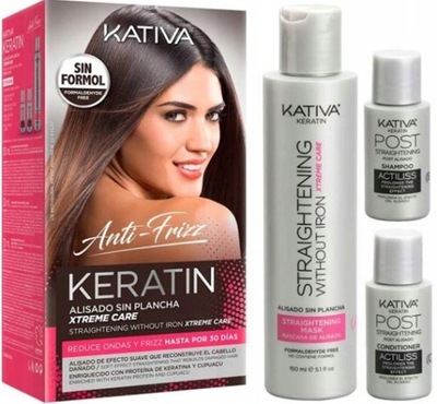 KATIVA ZESTAW KERATIN XTREME CARE KERATYNOWE PROSTOWANIE