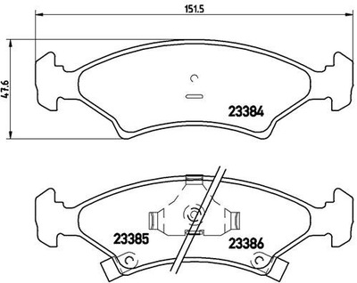 ZAPATAS DE FRENADO PARTE DELANTERA KIA SHUMA 98-01  