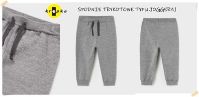 SZARE TRYKOTOWE SPODNIE DRESOWE JOGGER 2543 MAYORAL 74 cm