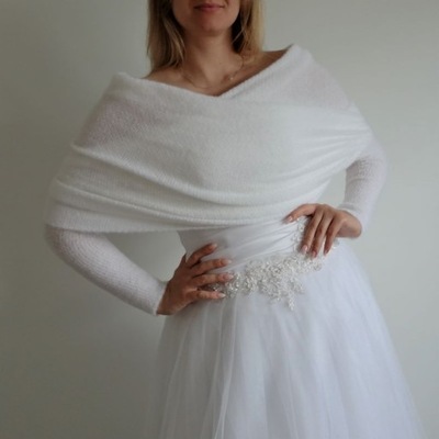 Ciri - sweterek ślubny w kolorze białym XXXL