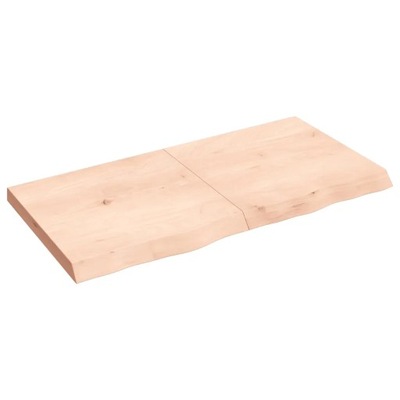 Blat stołu, 120x60x6 cm, surowe drewno dębowe