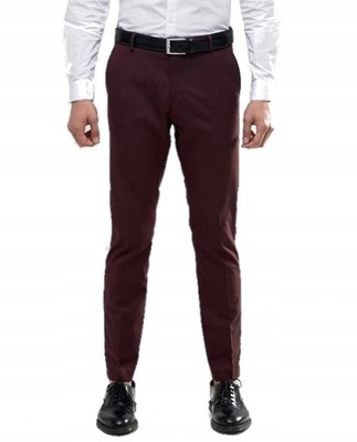 SELECTED Homme Bordowe Spodnie Slim Fit _ 36/34