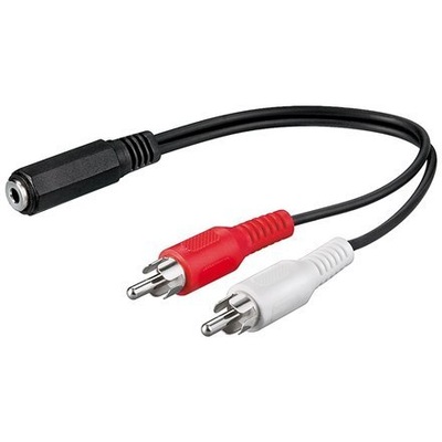 ADAPTER KABEL JACK 3.5MM - 2X RCA PRZEJŚCIÓWKA