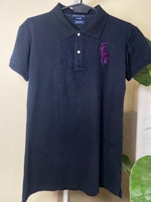 Koszulka polo czarne duże logo Ralph Lauren r. S 36