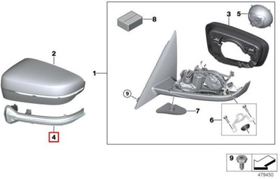 OE BMW ПОВОРОТНИК ЗЕРКАЛА BMW 5 G30 G31