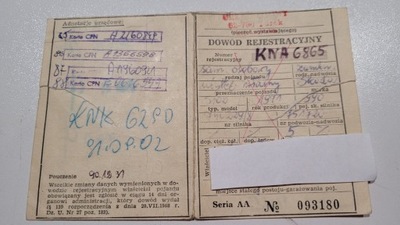 DOWÓD KOLEKCJONERSKI SKODA S100 1971
