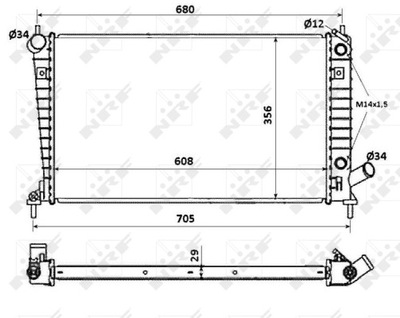 RADUADOR DE AGUA EASY FIT NRF 58349  