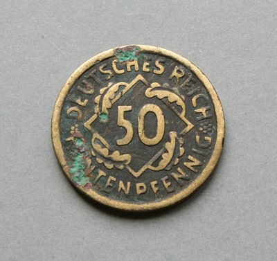 NIEMCY 50 RENTENPFENNIG 1924 A RZADSZE