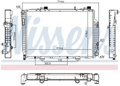 RADIATOR ENGINE NISSENS 62618  