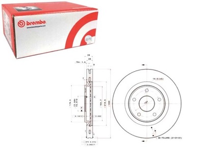 DISCOS DE FRENADO 2SZT. PARTE DELANTERA CHRYSLER GRAND VOYAGER V PACIFICA  