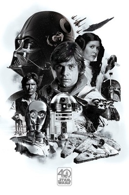 Star Wars 40-lecie - plakat 61x91,5 cm